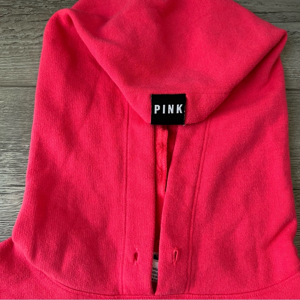 Victoria’s Secret PINK Pink Logo Fleece Pullover Hoodie | Size Medium - Picture 7 of 7